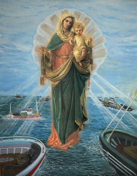 Virgen Del Carmen Patrona De Los Marineros Catholic Artwork Religious