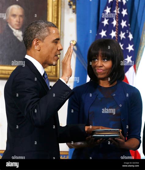 United States President Barack Obama Takes The Oath Of Office In Front