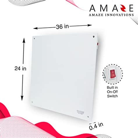 Amaze Solo 400watt Wall Mount Room Space Heater Panel Electric