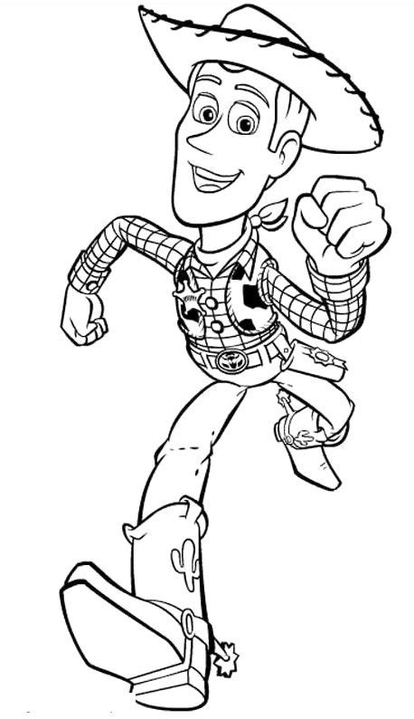 Download or print this amazing coloring page: Woody Running Toy Story Coloring Pages | Toy story ...