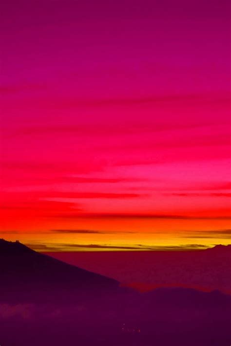 Red Balinese Dream Sea Mountain Sunset Iphone 4s Wallpapers Free Download