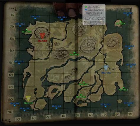 Ark Survival Evolved Caves Locations Guide Map Coordinates Land