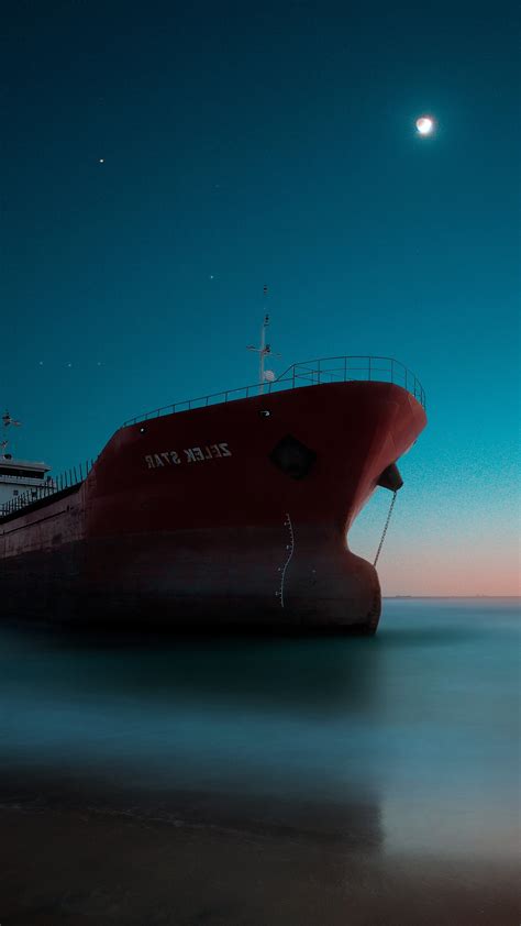 2160x3840 Ship Sea Night Sunset Lake Reflection Water Sony Xperia Xxz