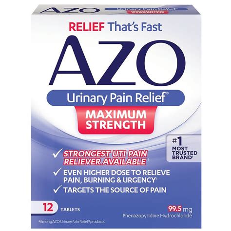 AZO Maximum Strength Urinary Pain Relief Tablets Walgreens