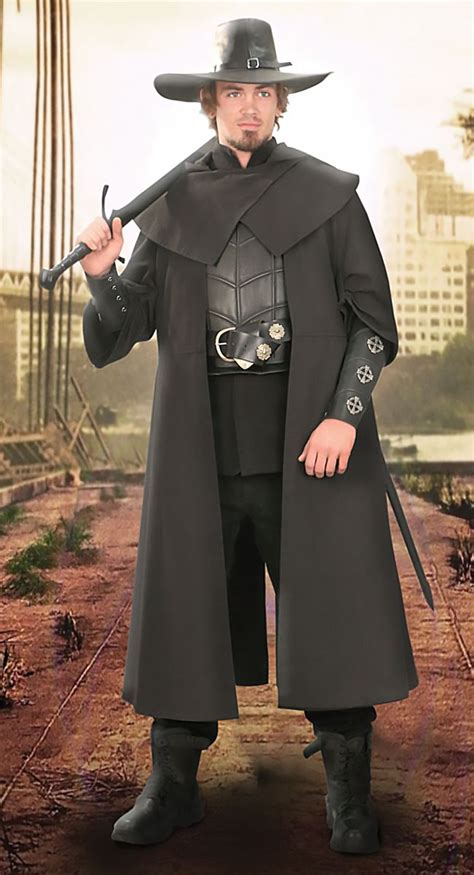 Black Witch Hunter Coat Hunter Costume Medieval Clothing Coat