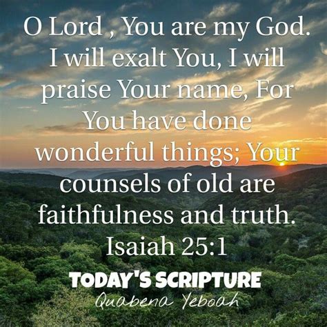 Todays Scripture Todays Scripture Scripture For Today Isaiah 25