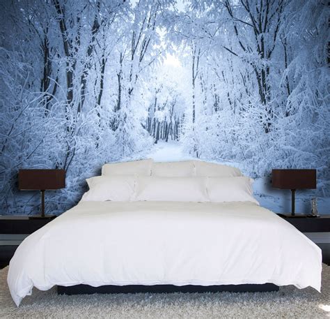 Snow Forest 2015 Wallpaper Mural Self Adhesive Peel And Stick Etsy