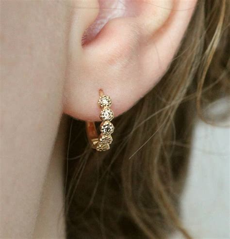 Diamond Hoop Earrings In K Gold By AMULETTE Notonthehighstreet Com