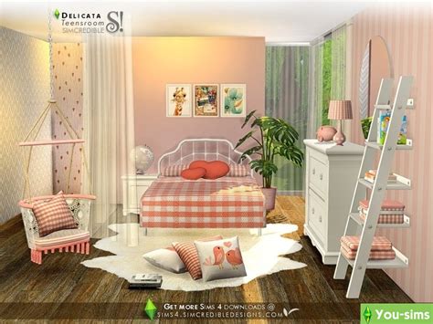 Скачать Спальня Delicata от Simcredible к Sims 4 You Sims