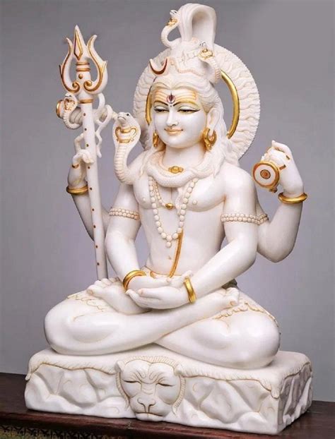 Painted Hindu Marble Shiva Statue At Rs 65000 In Alwar ID 25431005597
