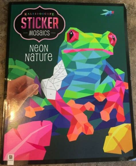 Kaleidoscope Sticker Mosaics Neon Nature Hinkler Books