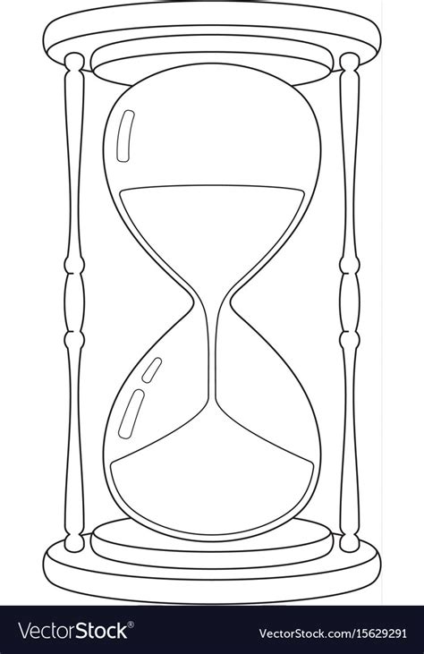 Hourglass Sketch Royalty Free Vector Image Vectorstock
