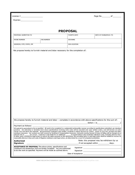 41 free printable payroll templates; Free Printable Bid Proposal Forms | charlotte clergy coalition