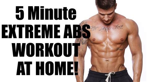 5 Minute Extreme Abs Workout At Home Vlog 6 Youtube