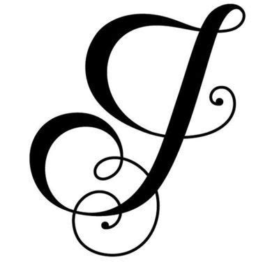 Letter j in cursive writing for wall hangings or craft projects. J cursive in Typography