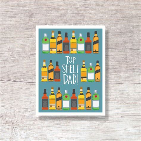 Father S Day Card Top Shelf Dad H192 Etsy