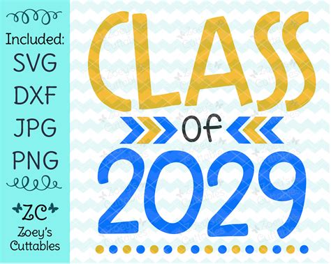 Class Of 2029 Svg Graduation Svg End Of School Year Etsy Uk