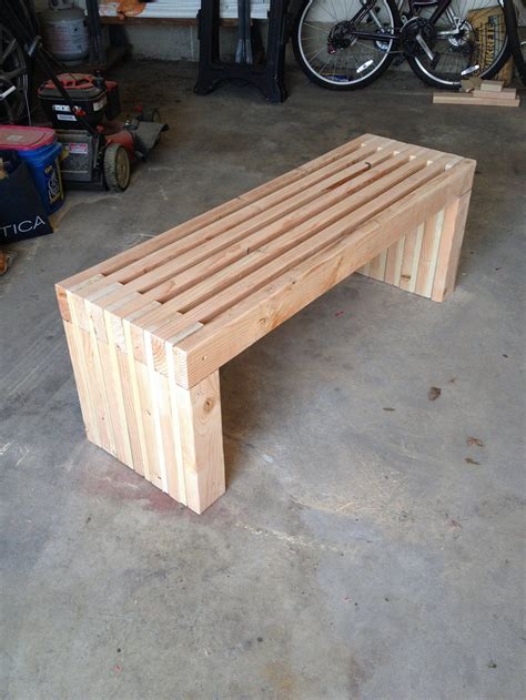 Simple Bench Plans Outdoor Furniture Diy 2x4 Lumber Patio Furniture