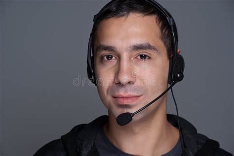 Male Customer Service Representative Or Call Centre Worker Or Operator