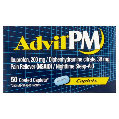 Advil Pm 50 Count Pain Reliever Nighttime Sleep Aid
