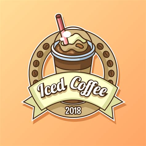 Iced Coffee Logo Vector 201149 Vector Art At Vecteezy
