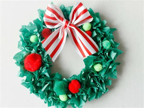 Tissue Paper Christmas Wreath Craft Fun365