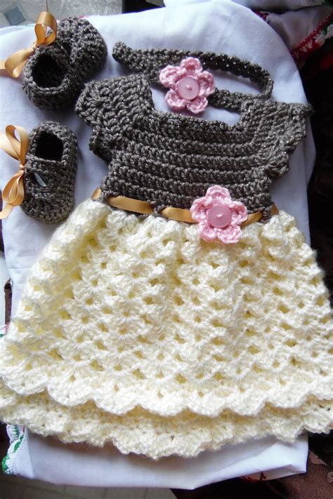 Handmade Baby Crochet Dress And Maryjane Set Infant Baby Etsy Ropa