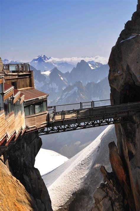 The Aiguille Du Midi 3842 M Is A Mountain In The Mont Blanc Massif In