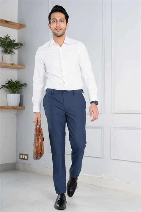 buy navy blue plaid men formal pants formaloutfit