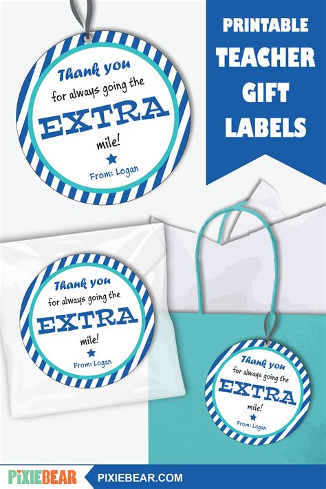 Teacher Appreciation Gum Tag Printable Extra Teacher Etsy