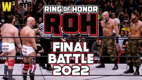 Double Dog Collar Warfare Ring Of Honor Final Battle 2022 Review