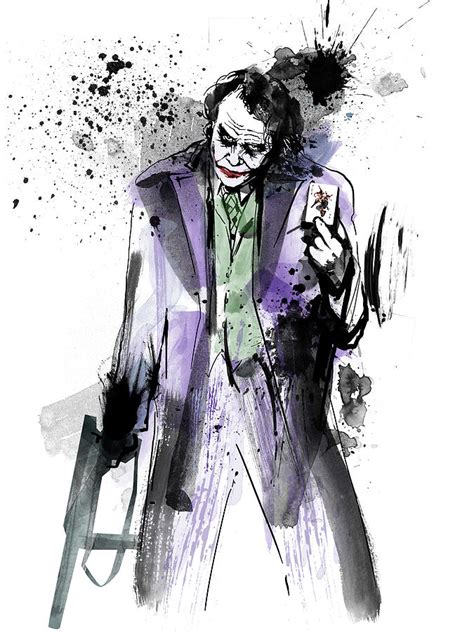 Joker The Dark Knight Painting By Unique Drawing