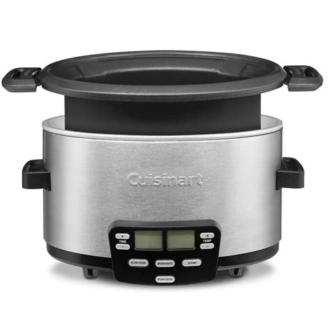 Cuisinart Cook Central 4 Quart Stainless Steel Oval Slow Cooker In The