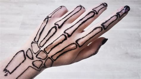 Skeleton Hand Drawing For Tattoo