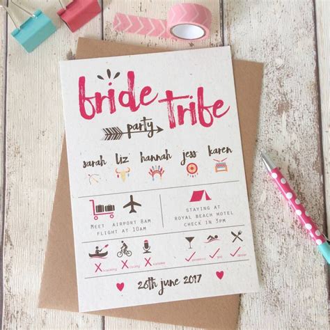 Bride Tribe Hen Party Invitations By Summer Lane Studio Hens Party