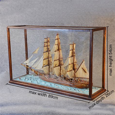 Antiques Atlas Ship Model Display Tea Clipper Boat In Glass Case