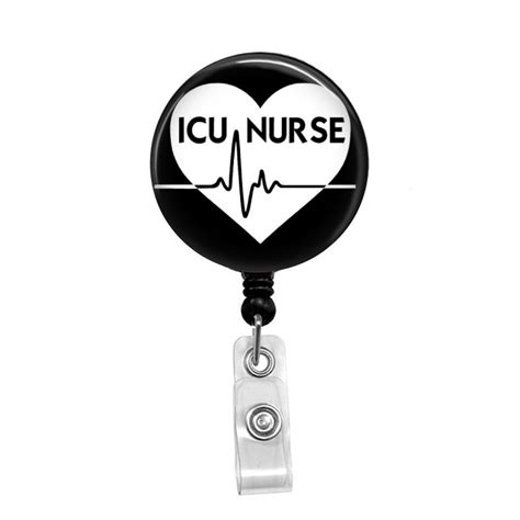 Icu Nurse 3 Retractable Badge Holder Badge Reel Lanyards Etsy