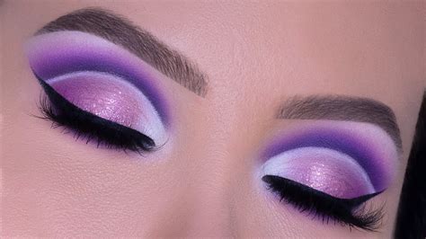 Glamorous Purple Cut Crease Eye Makeup Tutorial Give Away Youtube