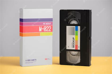 premium psd vintage vhs cassette with magnetic tape