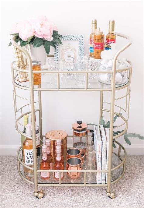 Gold Bar Cart With Wine Rack Reveal Sequins And Sales