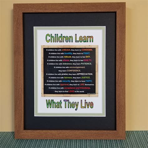 Children Learn What They Live Poem Quote By Dorothy Law Nolte Colorful