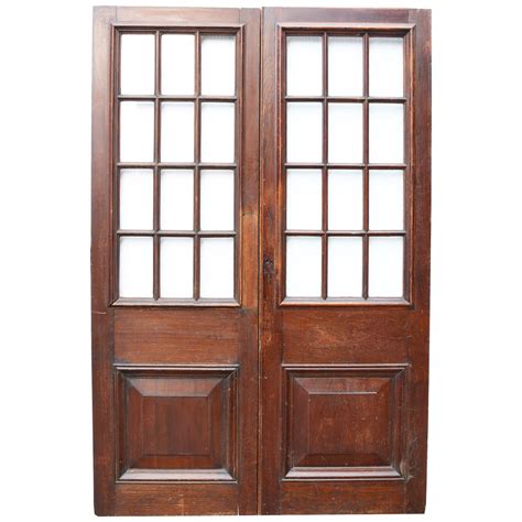 Pair Of English Gothic Revival Oak Pocket Doors For Sale