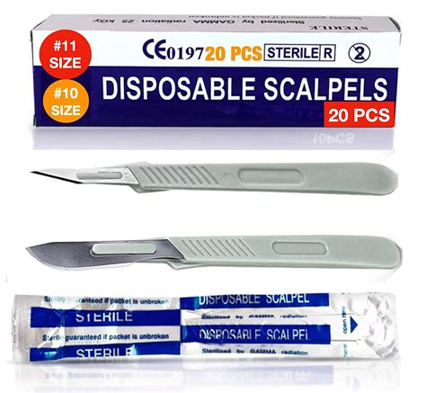 Buy Medhelp Disposable Scalpels 10 11 Box Of 20 Disposable