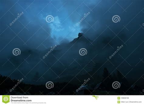 Mountain Peak Haze Clouds Stock Photo Image Of Mountain 109606168