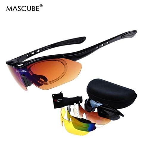 Mascube Uv400 Protection Climbing Hiking Goggles Tactical Glasses Sports Protective Safety