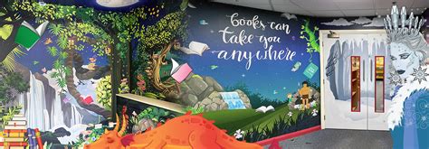 School Library Wall Art Hive Education Marketing
