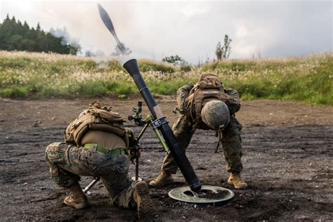 Dvids Images Us Marines Participate In A Live Fire Mortar