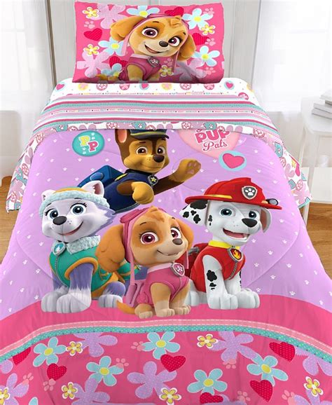 Paw Patrol 5pc Bedding Set Twin Bed In A Bag With Bonus Tote Bedding