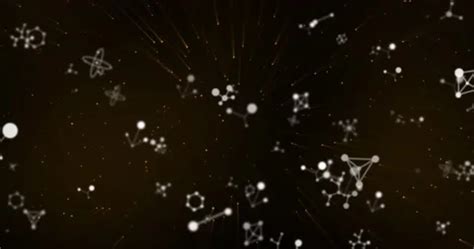 Animation Of Molecules Spinning Over Bla Stock Video Pond5