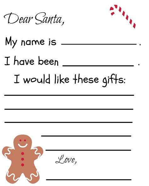 Free Printable Santa Letter Template Debt Free Spending Santa